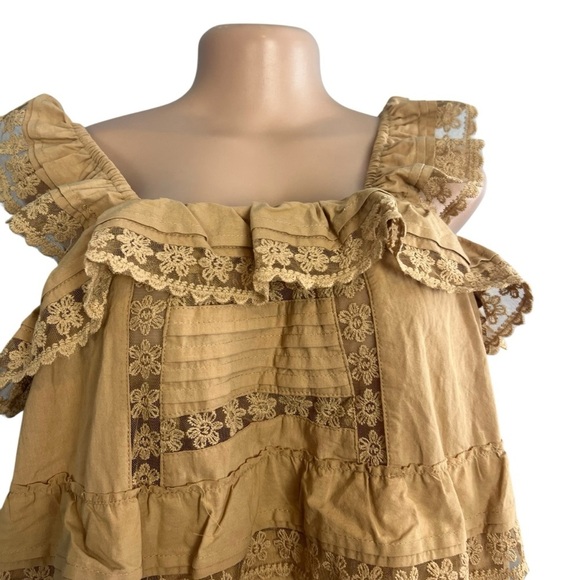 Gacaky Summer Sleeveless Rompers Ruffle Flowy Boho Sun Mini Dress - Picture 4 of 10